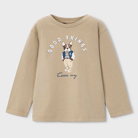 〈mayoral〉Boy dog t-shirt(beige) ※KIDS