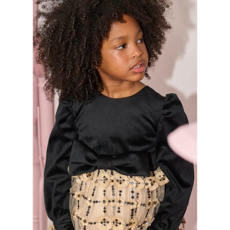 〈Abel&Lula〉Embroidered tulle dress ※KIDS&JUNIOR
