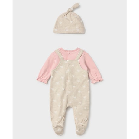 〈mayoral〉 Hat and romper set(beige) ※BABY