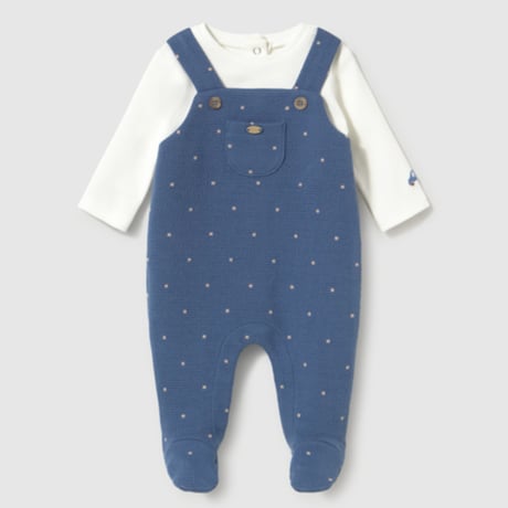〈mayoral〉Footed romper(blue) ※BABY