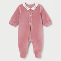 〈mayoral〉Velour romper (pink) ※BABY