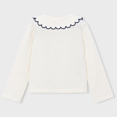 〈mayoral〉Basic girls' polo shirt with a Peter Pan collar(navy) ※KIDS