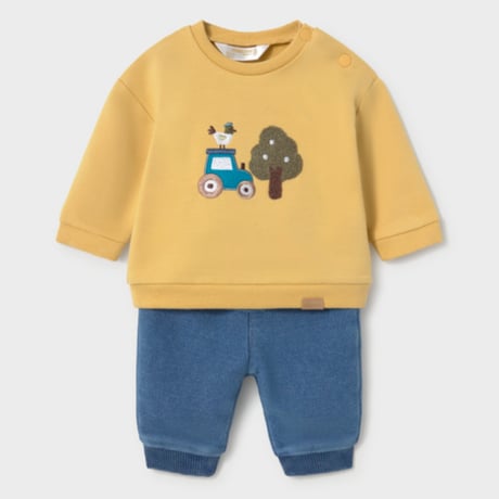 〈mayoral〉 trousers and jumper set (car) ※BABY