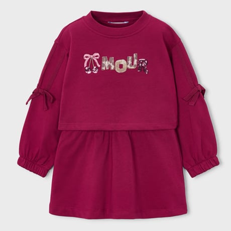 〈mayoral〉Embroidered fleece dress for girls ※KIDS