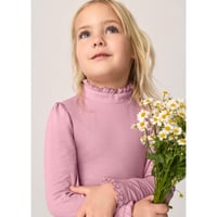 〈Abel&Lula〉Swan neck girls shirt(Pink)※KIDS&JUNIOR