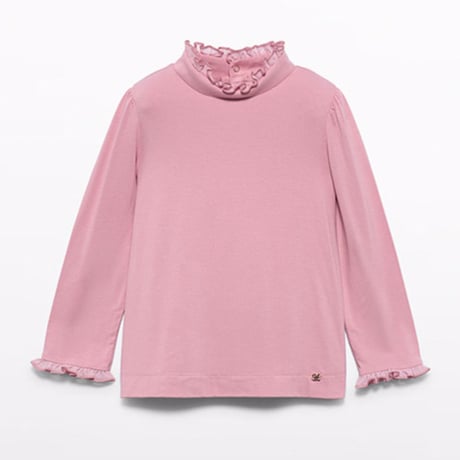 〈Abel&Lula〉Swan neck girls shirt(Pink)※KIDS&JUNIOR