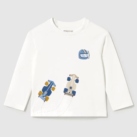 〈mayoral〉Baby car T-shirt(white) ※BABY