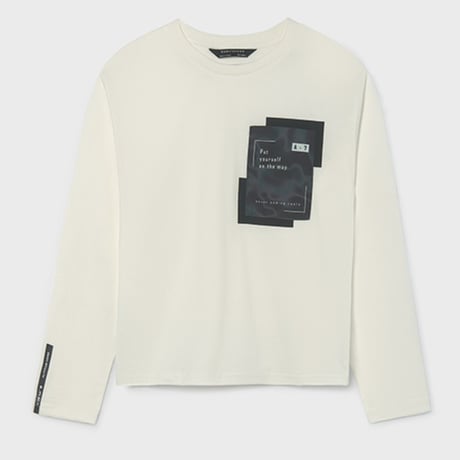 〈mayoral〉Boys' pocket T-shirt（White）※JUNIOR