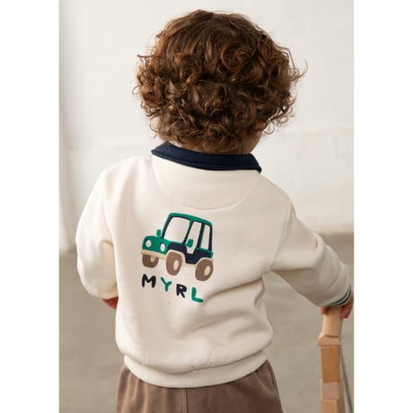 〈mayoral〉Polo-neck sweatshirt with screen print ※BABY