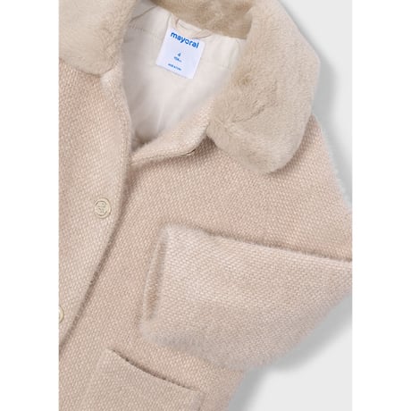 〈mayoral〉Girl fur coat(oatmeal)※KIDS