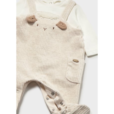 〈mayoral〉Velour Romper (ivory) ※BABY