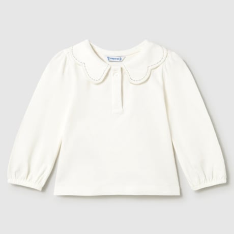 〈mayoral〉Baby polo shirt with a ruffled collar(champa) ※BABY