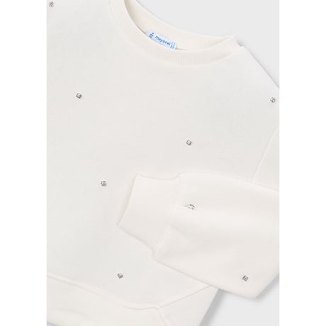 〈mayoral〉Rhinestone Pullover（white） ※KIDS