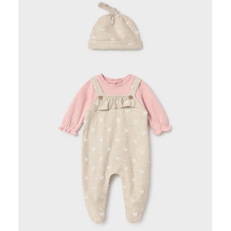 〈mayoral〉 Hat and romper set(beige) ※BABY