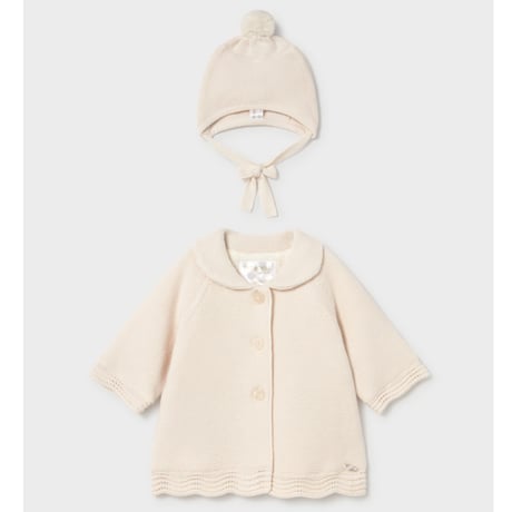 〈mayoral〉Knit jacket with hat ※BABY