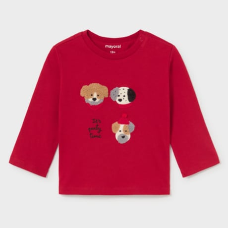 〈mayoral〉Embroidered baby T-shirt(red) ※BABY