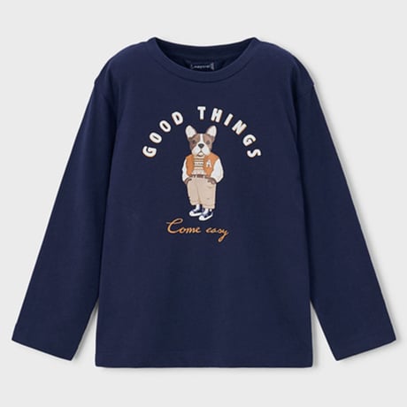 〈mayoral〉Boy dog t-shirt(navy) ※KIDS