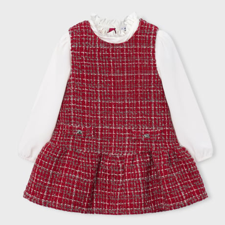 〈mayoral〉Pinafore dress(Red)※KIDS