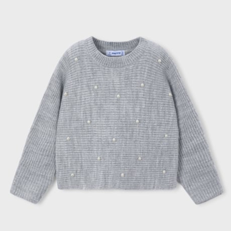〈mayoral〉Girl knit pearls sweater ※KIDS
