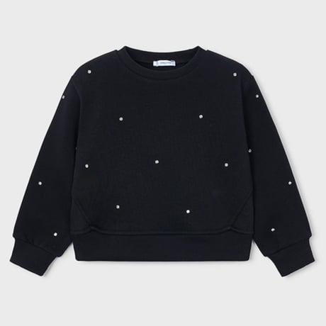 〈mayoral〉Rhinestone Pullover（black） ※KIDS