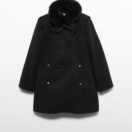 〈Abel&Lula〉 Wool Coat(Black)※KIDS&JUNIOR