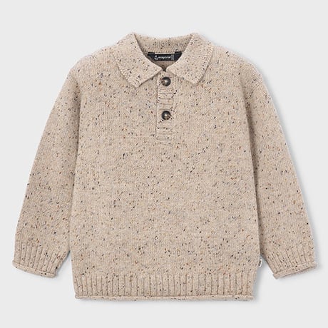 〈mayoral〉Tweed Knit Polo Sweater ※KIDS