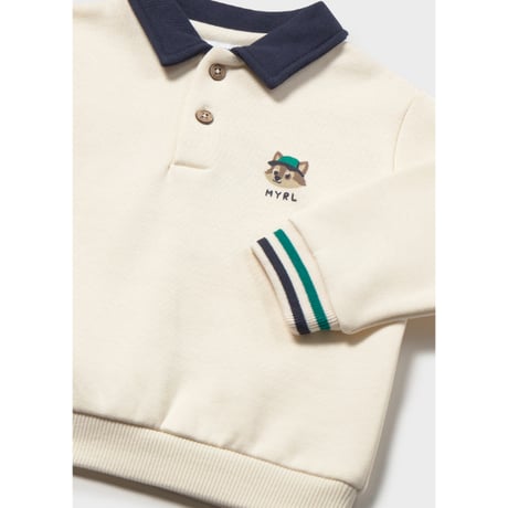 〈mayoral〉Polo-neck sweatshirt with screen print ※BABY