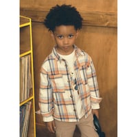 〈mayoral〉Plaid Check Long-Sleeve Overshirt ※KIDS