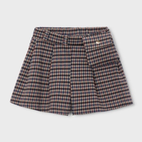 〈mayoral〉Houndstooth Checked Skort with Detachable Purse ※KIDS