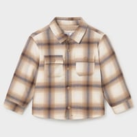 〈mayoral〉Checked overshirt(brown) ※BABY