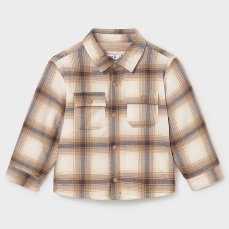 〈mayoral〉Checked overshirt(brown) ※BABY