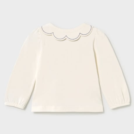 〈mayoral〉Baby polo shirt with a ruffled collar(navy) ※BABY