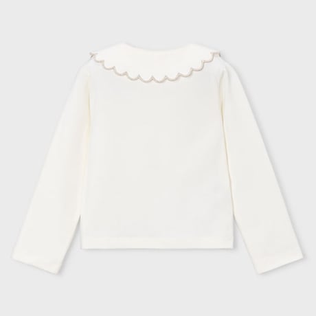 〈mayoral〉Basic girls' polo shirt with a Peter Pan collar(gold) ※KIDS