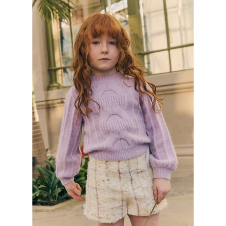 〈Abel&Lula〉Tweed check Bermuda shorts※KIDS&JUNIOR