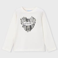 〈mayoral〉Girl screen print t-shirt(black) ※KIDS