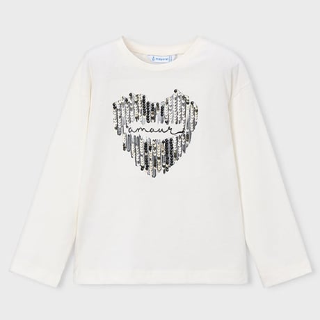 〈mayoral〉Girl screen print t-shirt(black) ※KIDS