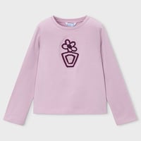 〈mayoral〉Basic floral T-shirt for girls(purple) ※KIDS