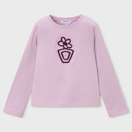 〈mayoral〉Basic floral T-shirt for girls(purple) ※KIDS