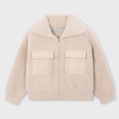 〈mayoral〉Faux Fur Zip-Up Jacket ※KIDS