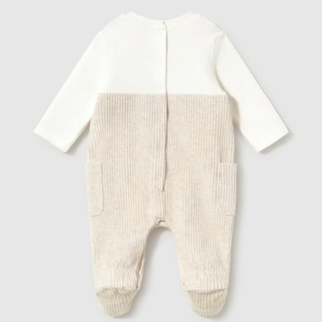 〈mayoral〉Velour Romper (ivory) ※BABY