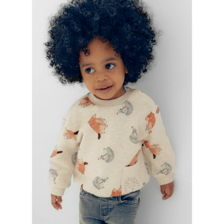 〈mayoral〉Baby animal print pullover with pocket ※BABY