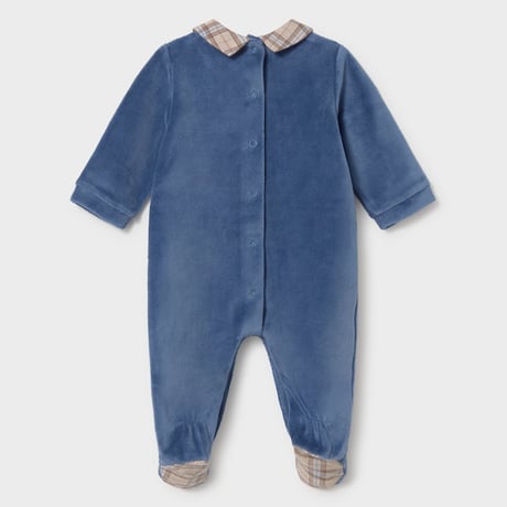 〈mayoral〉Velour Romper(blue)  ※BABY