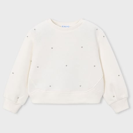〈mayoral〉Rhinestone Pullover（white） ※KIDS