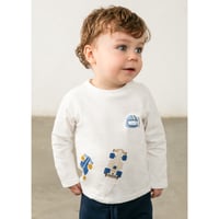 〈mayoral〉Baby car T-shirt(white) ※BABY
