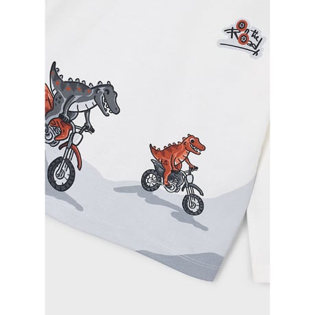 〈mayoral〉Boys' motorbike T-shirt(white) ※KIDS