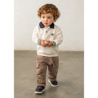 〈mayoral〉Polo-neck sweatshirt with screen print ※BABY