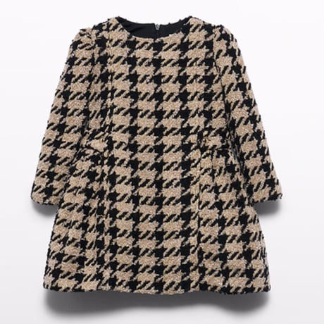 〈Abel&Lula〉Houndstooth tweed dress※KIDS&JUNIOR