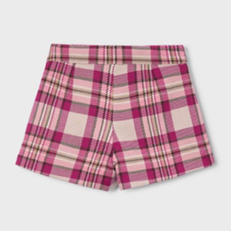 〈mayoral〉Plaid Check Pleated Bermuda Shorts (Framboise Pink) ※KIDS