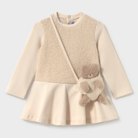 〈mayoral〉Dress paired with a baby bear handbag ※BABY