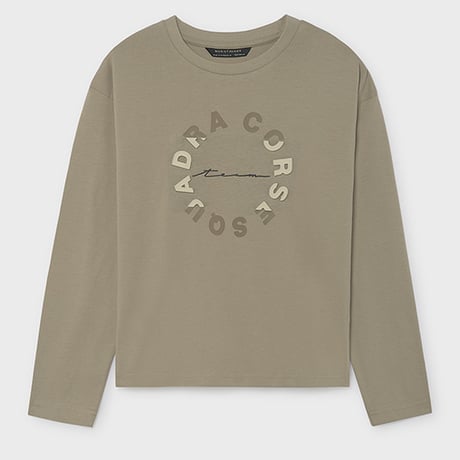 〈mayoral〉Boys' embossed T-shirt（Beige）※JUNIOR